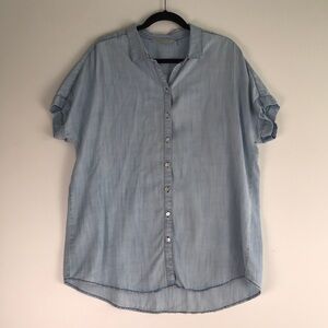 Soft Surroundings Denim Chambray Oversized Tunic